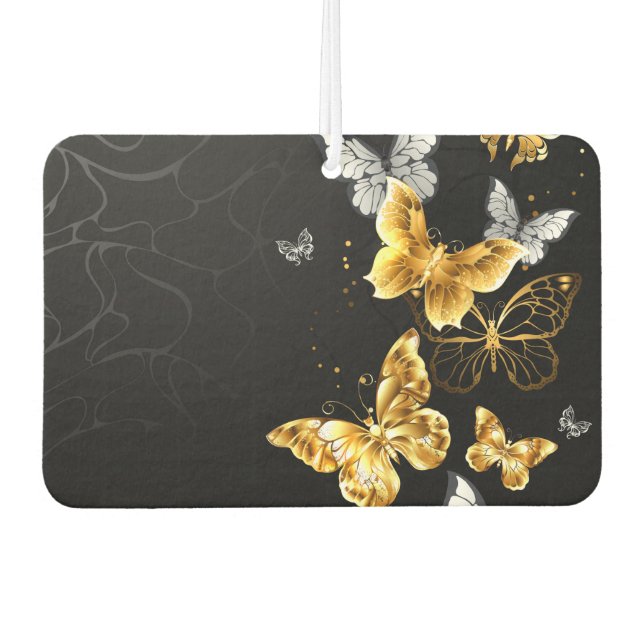 Gold and white butterflies air freshener (Front)