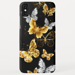 Gold and white butterflies iPhone XS max case
