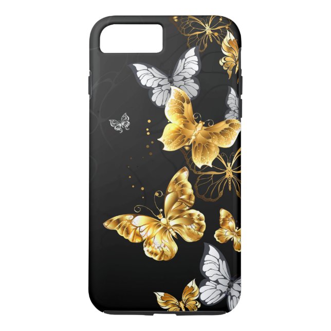 Gold and white butterflies Case-Mate iPhone case (Back)