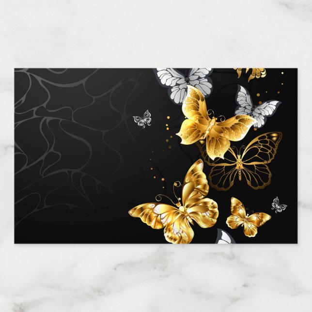 Gold and white butterflies envelope liner (Design)