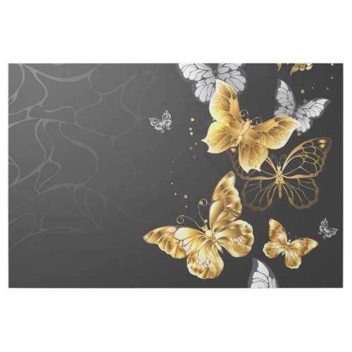 Gold and white butterflies gallery wrap