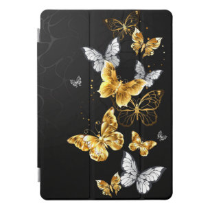 Gold and white butterflies iPad pro cover