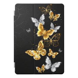 Gold and white butterflies iPad pro cover