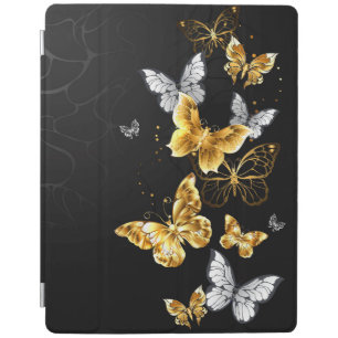 Gold and white butterflies iPad smart cover