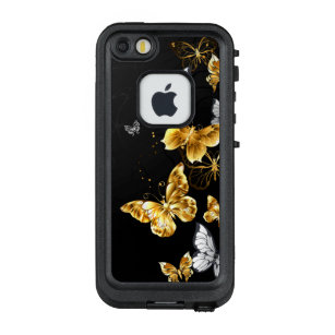 Gold and white butterflies LifeProof FRĒ iPhone SE/5/5s case