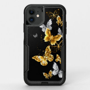 Gold and white butterflies OtterBox commuter iPhone 11 case