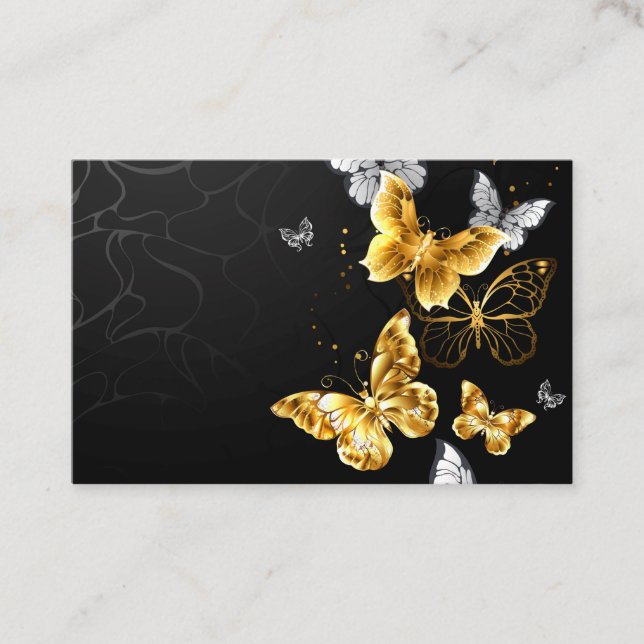 Gold and white butterflies referral card (Front)