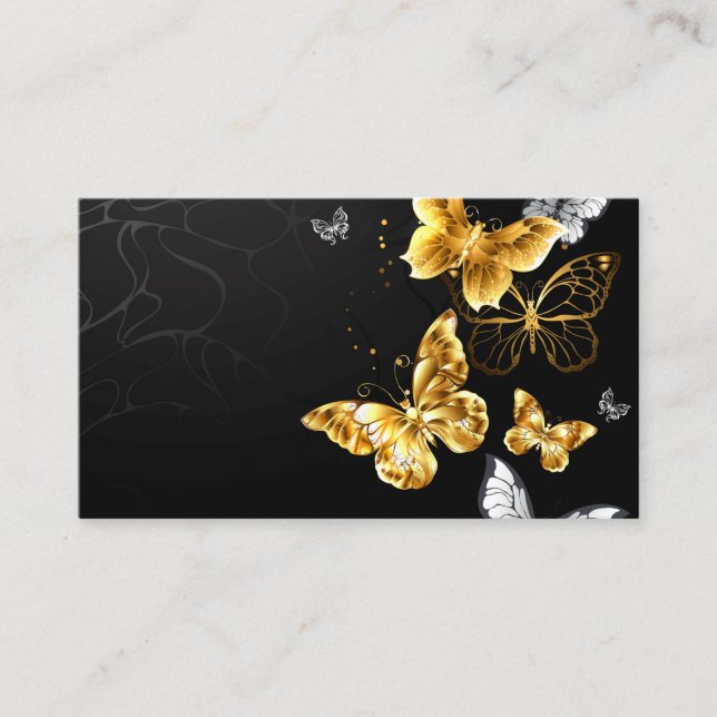 Gold and white butterflies referral card (Front)