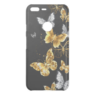 Gold and white butterflies uncommon google pixel XL case