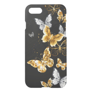Gold and white butterflies iPhone SE/8/7 case