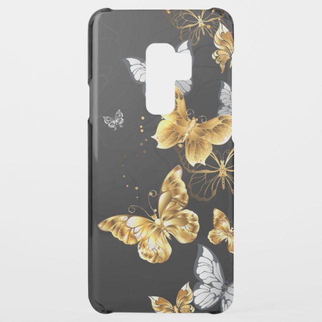 Gold and white butterflies uncommon samsung galaxy case (Back)