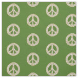 Gold and White Celtic Peace Sign Pattern Fabric