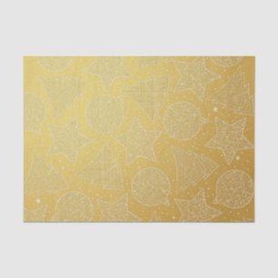 Gold and White Christmas Pattern Tissue Paper
