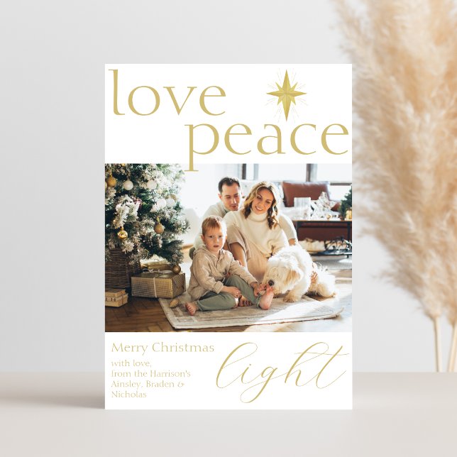 Gold and White Flat Photo Holiday Card (Creator Uploaded)