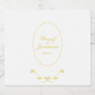 Gold and White Food and Beverage Label Set