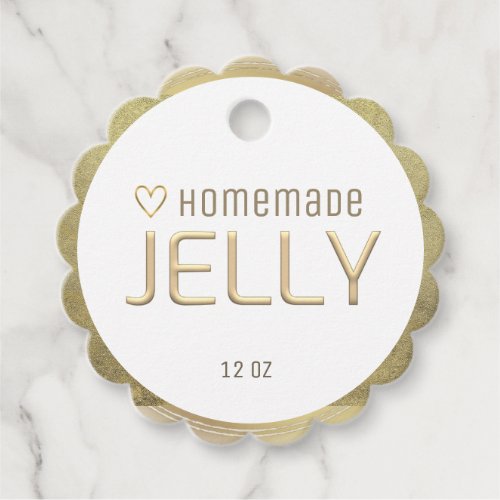 Gold and White Homemade Jam Thank You Gift Tag