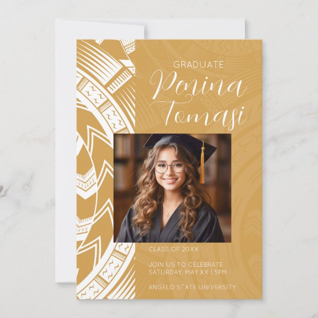 Gold and White Invitation (Front)