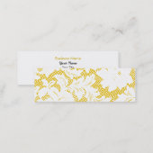 Gold and White Lace Skinny Business Card Template (Front/Back)