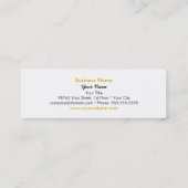Gold and White Lace Skinny Business Card Template (Back)