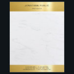 Gold And White Marble Elegant Modern Template Letterhead<br><div class="desc">Gold And White Marble Elegant Modern Template Professional Letterhead.</div>