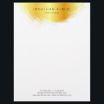 Gold And White Modern Simple Template Elegant Letterhead<br><div class="desc">Gold And White Modern Simple Template Elegant Letterhead.</div>