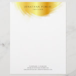 Gold And White Modern Simple Template Elegant Letterhead<br><div class="desc">Gold And White Modern Simple Template Elegant Letterhead.</div>