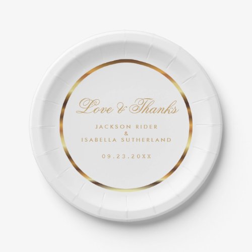 Gold and White Paper Plates