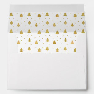 Gold and White Pine Trees Envelope