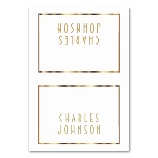 Gold and White - Place Cards | Zazzle.com