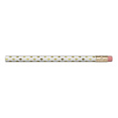 Gold and White Polka Dot Pencil (Rotated 90)