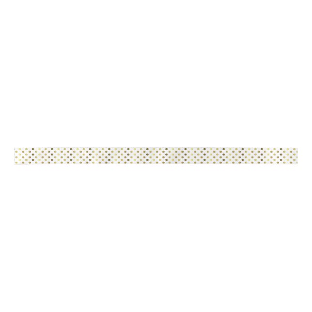 Gold and White Polka Dot Ribbon (Front)