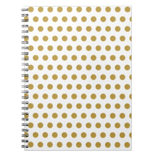 Gold and white Polka dots Notebook