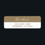 Gold and White Return Address Labels<br><div class="desc">Give your envelopes an elegant touch and make addressing your cards a breeze with these address labels. These coordinate beautifully with Parcel Studio's Shalom Star Hanukkah holiday card collection. Color is customizable.</div>