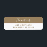 Gold and White Return Address Labels<br><div class="desc">Give your envelopes an elegant touch and make addressing your cards a breeze with these address labels. These coordinate beautifully with Parcel Studio's Shalom Star Hanukkah holiday card collection. Color is customizable.</div>
