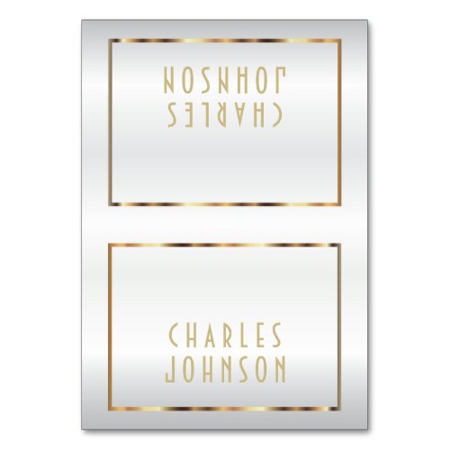 Gold and White Satin _ Place Cards