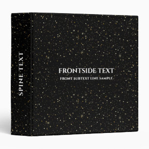 Gold and white sparkle glitter texture 3 ring binder