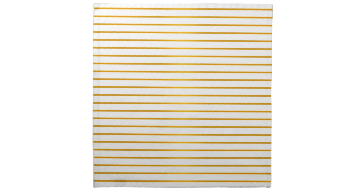 Gold and White Stripes Cloth Napkin | Zazzle