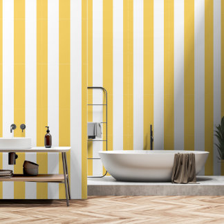 Gold and White Stripes Wallpaper
