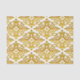 Gold and white wallpaper damask tissue paper