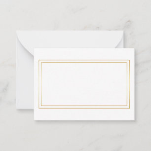 Gold and White Wedding Advice and Wishes Card