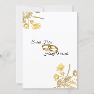 Gold and White Wedding Invitation