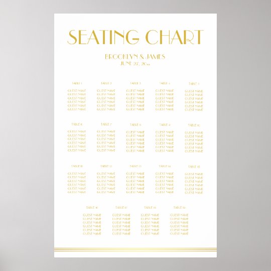 Wedding Seating Chart Poster
