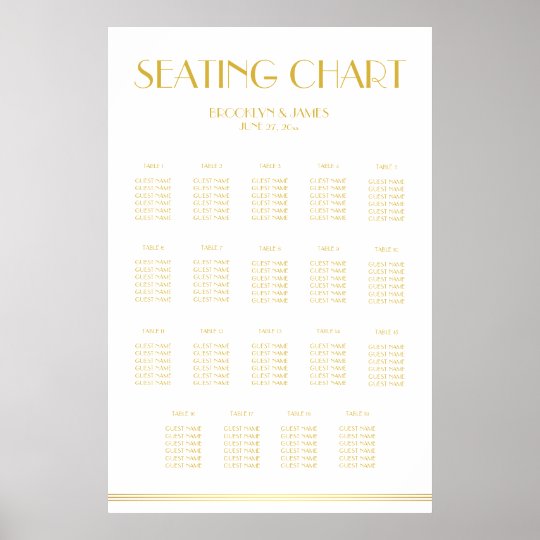 Zazzle Wedding Seating Chart