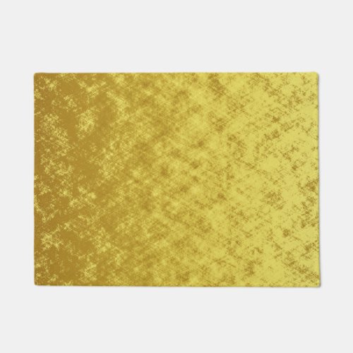 Gold and yellow foil plated abstract design doormat