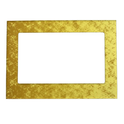 Gold and yellow foil plated abstract design magnetic photo frame