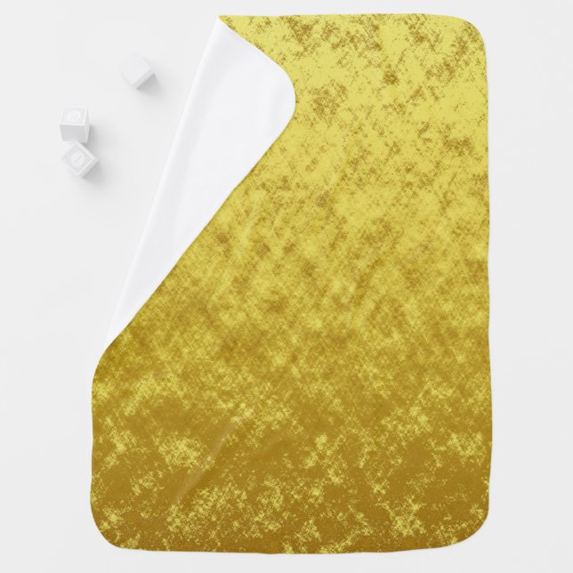 Gold and yellow foil plated abstract design swaddle blanket (In Situ)