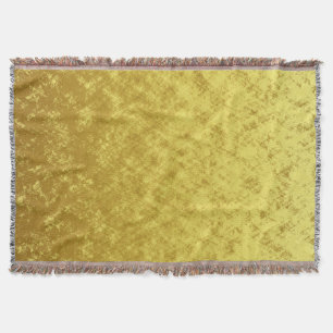Gold and yellow foil plated abstract design throw blanket