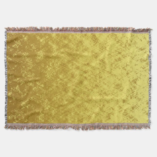 Gold and yellow foil plated abstract design throw blanket (Front)