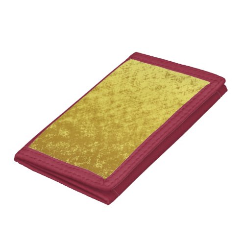 Gold and yellow foil plated abstract design trifold wallet