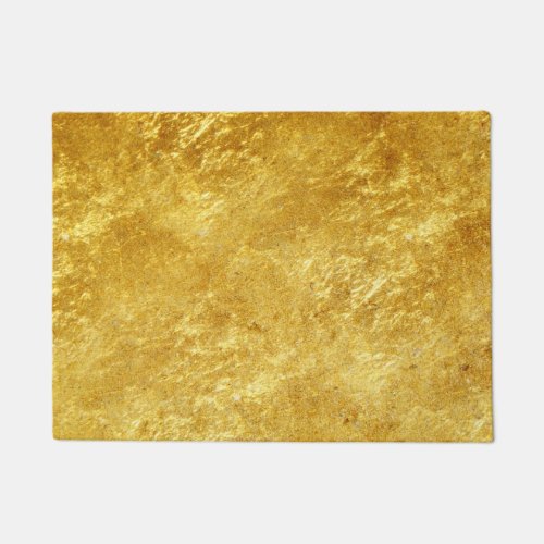 Gold and yellow plated marble pattern doormat